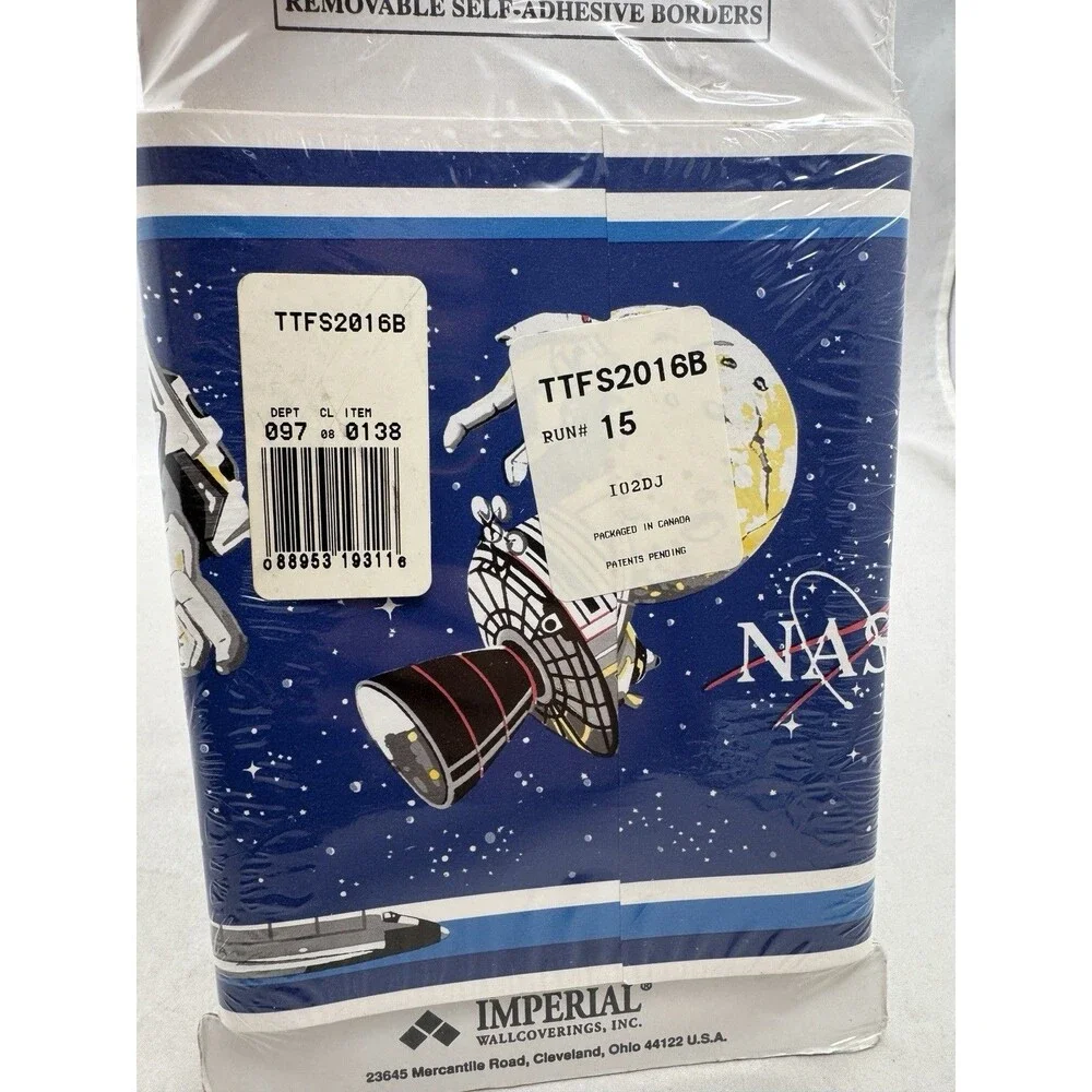 NASA Outer Space Moon Shuttle Border Self Adhesive Sound Barrier Imperial